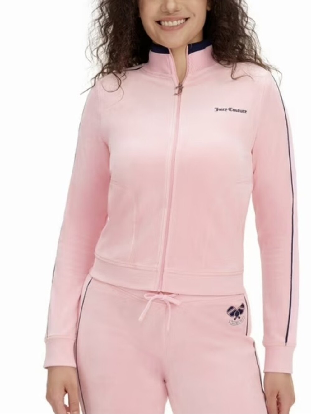Juicy Couture Pink Velour Pickleball Jacket NWT LG *T - Picture 5 of 7